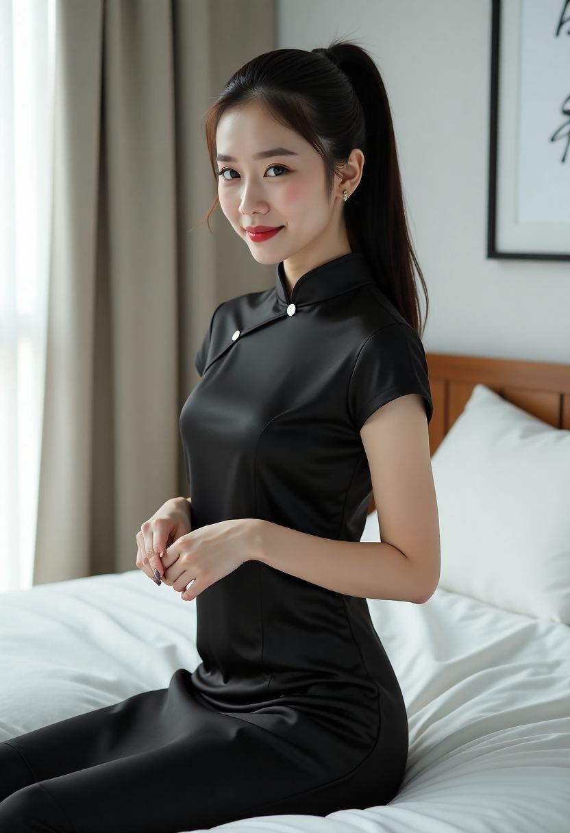 林晚橘站在天桥灯箱旁,手提保温袋